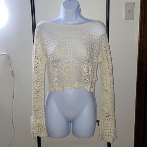 NWT!! LONG SLEEVE KNIT CROP TOP!! 💙💙💙